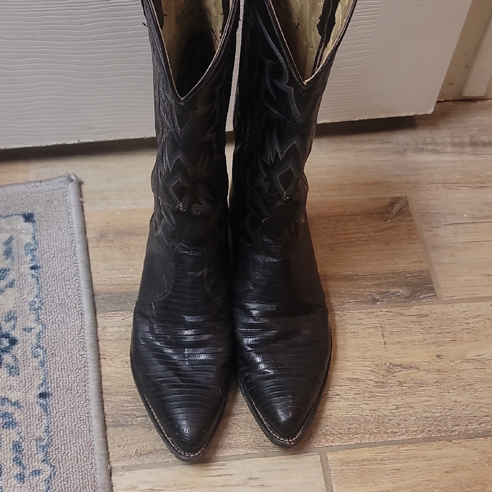 Tony Lama Dark Leather Exotic Lizard Women's Boots